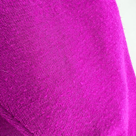 Vtg Obermeyer Wool Blend Ski T Sweater Crop Women Medium Fuchsia Pink Turtleneck - Picture 10 of 10